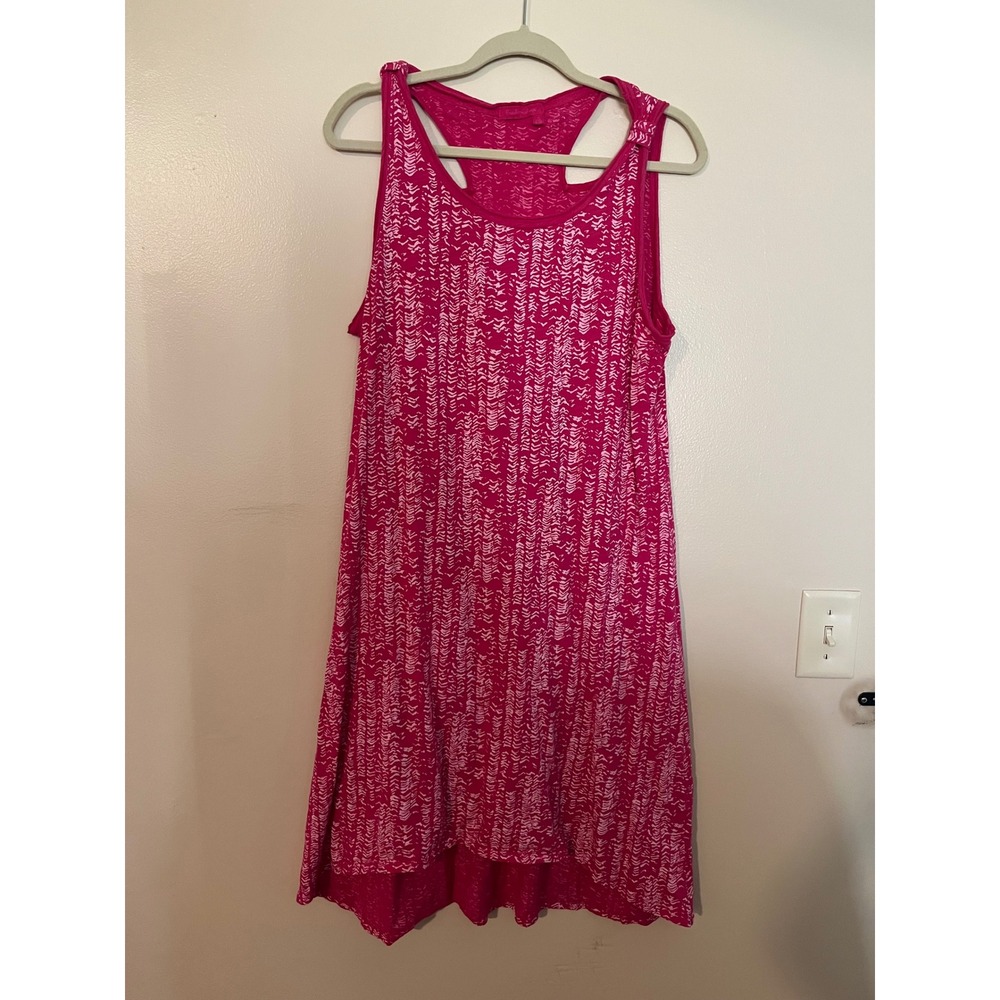 Fresh Produce Dress XL Pink White Racerback Summer Sundress Coverup